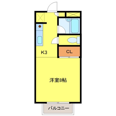 郡山商業高校 徒歩1分 1階の物件間取画像